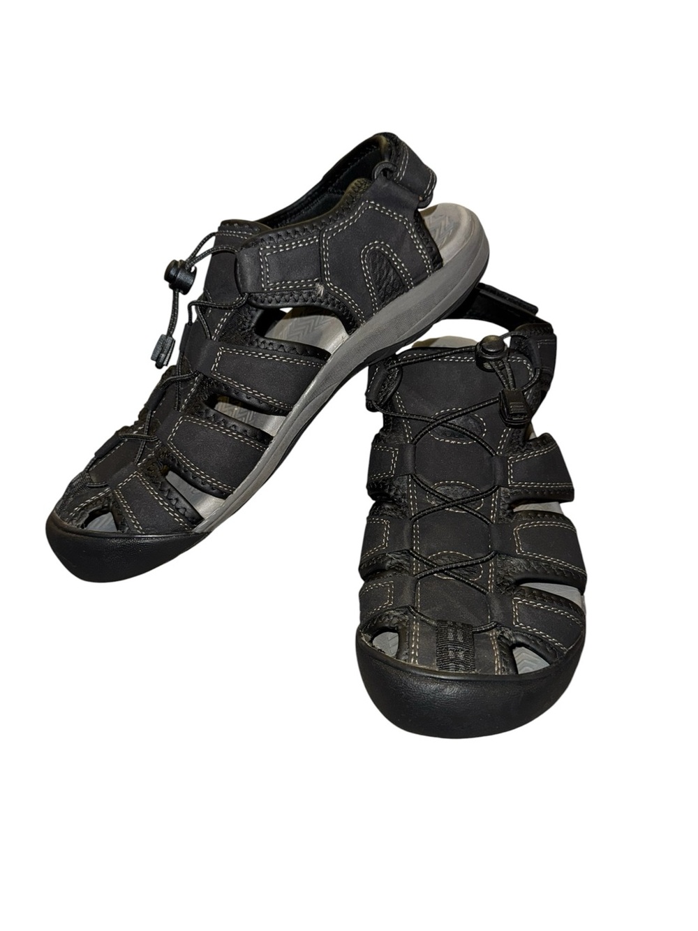 Khombu Travis Men's active Black Outdoor Sandals size 10